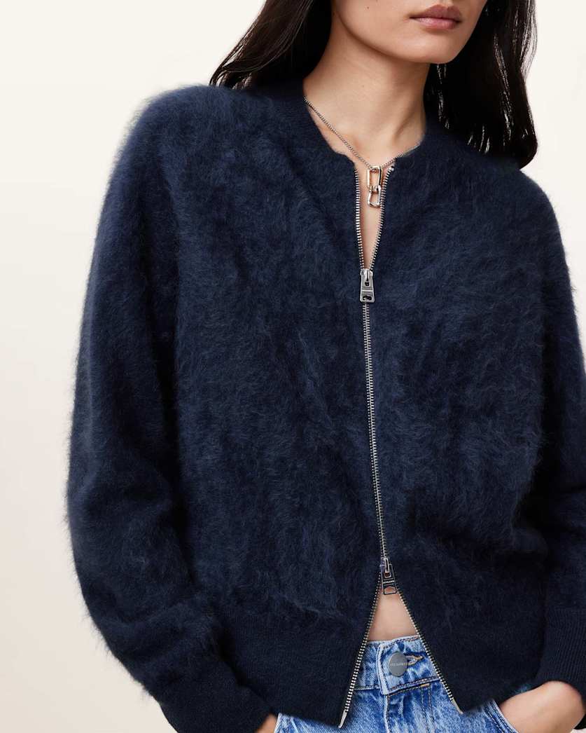 Rebel Zip Up Cashmere Cardigan