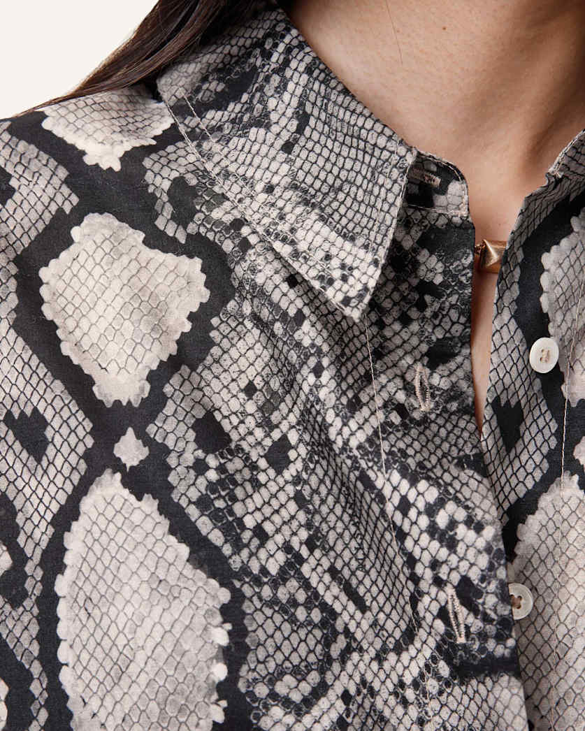 Charli Snake Print Long Sleeve Shirt