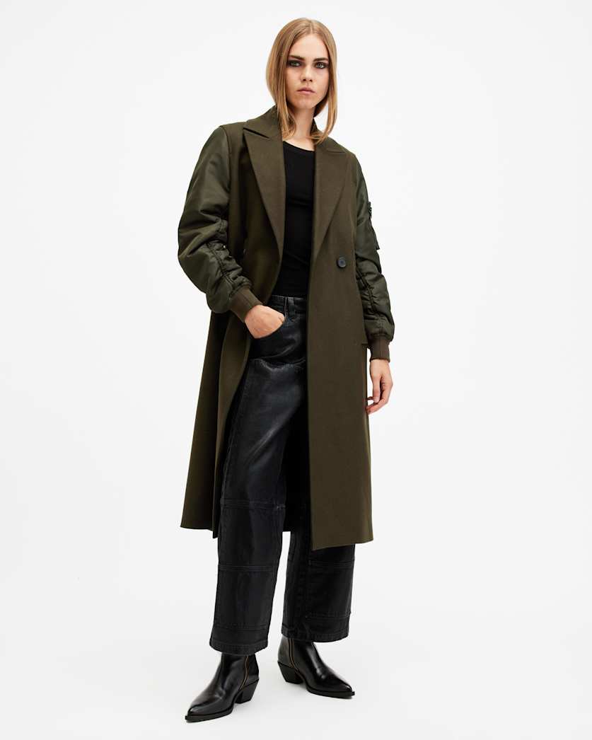Paulah Wool Blend Double Breasted Coat