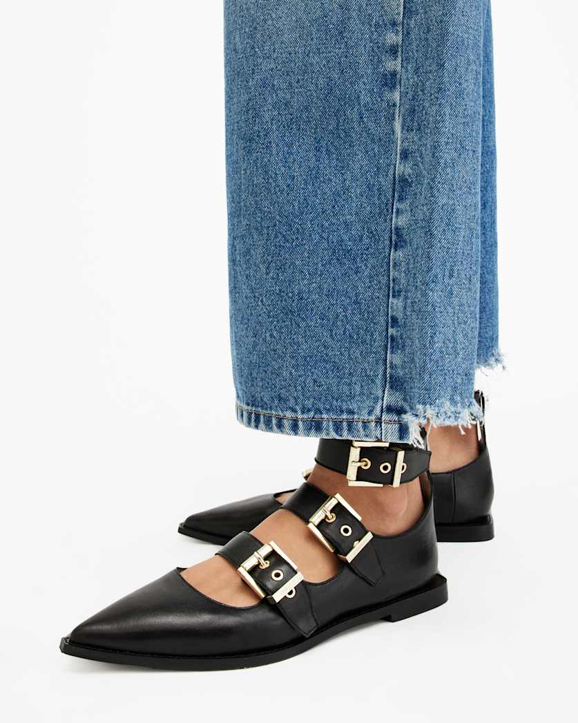 Susan Buckle Leather Shoes