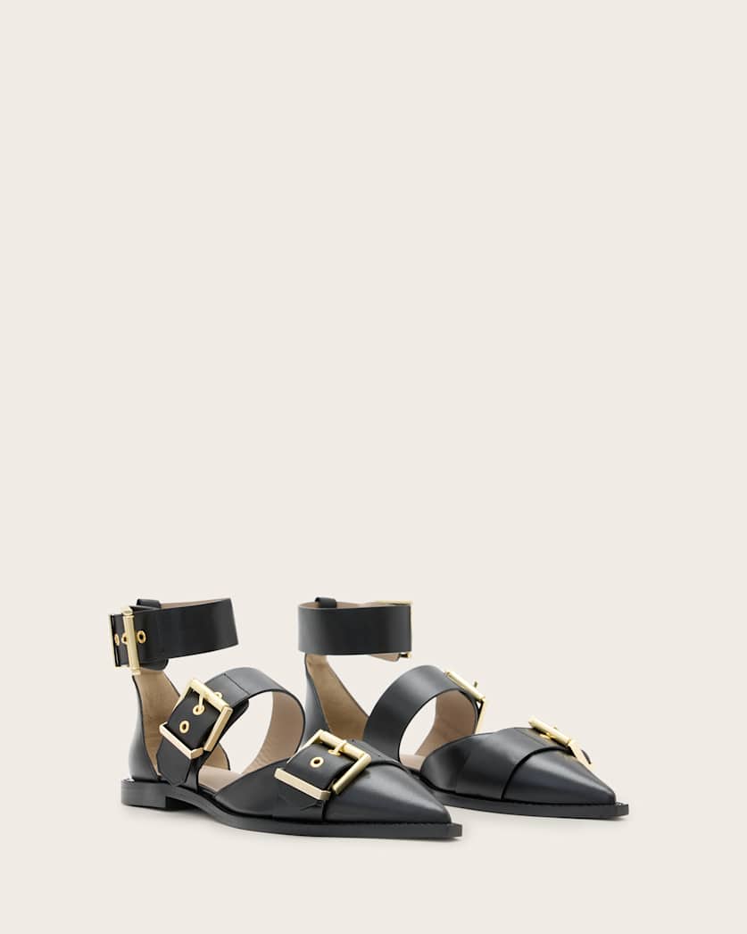 Sutton Leather Pointed Toe Shoes