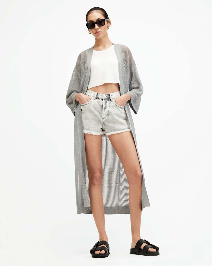 Misha Mesh Longline Kimono Cardigan