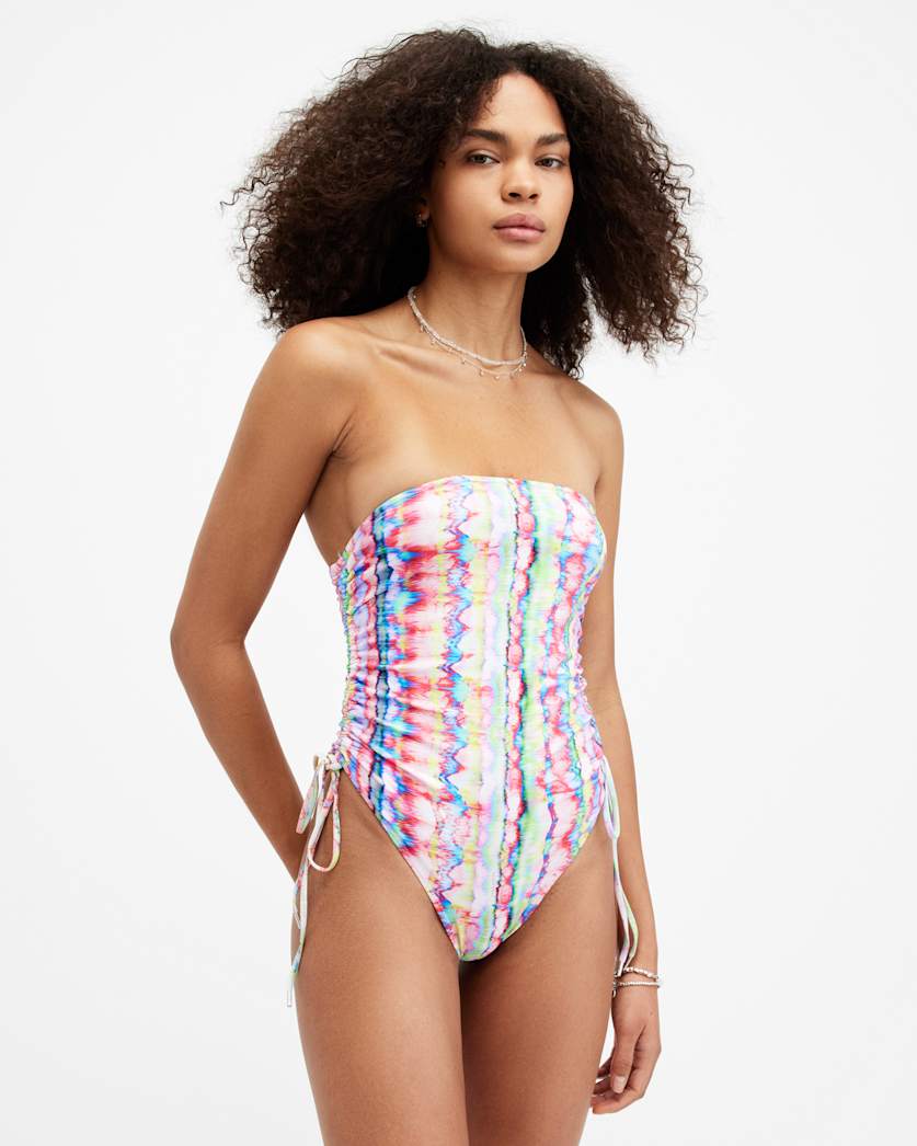 Elisa Ruched Bandeau Swimsuit