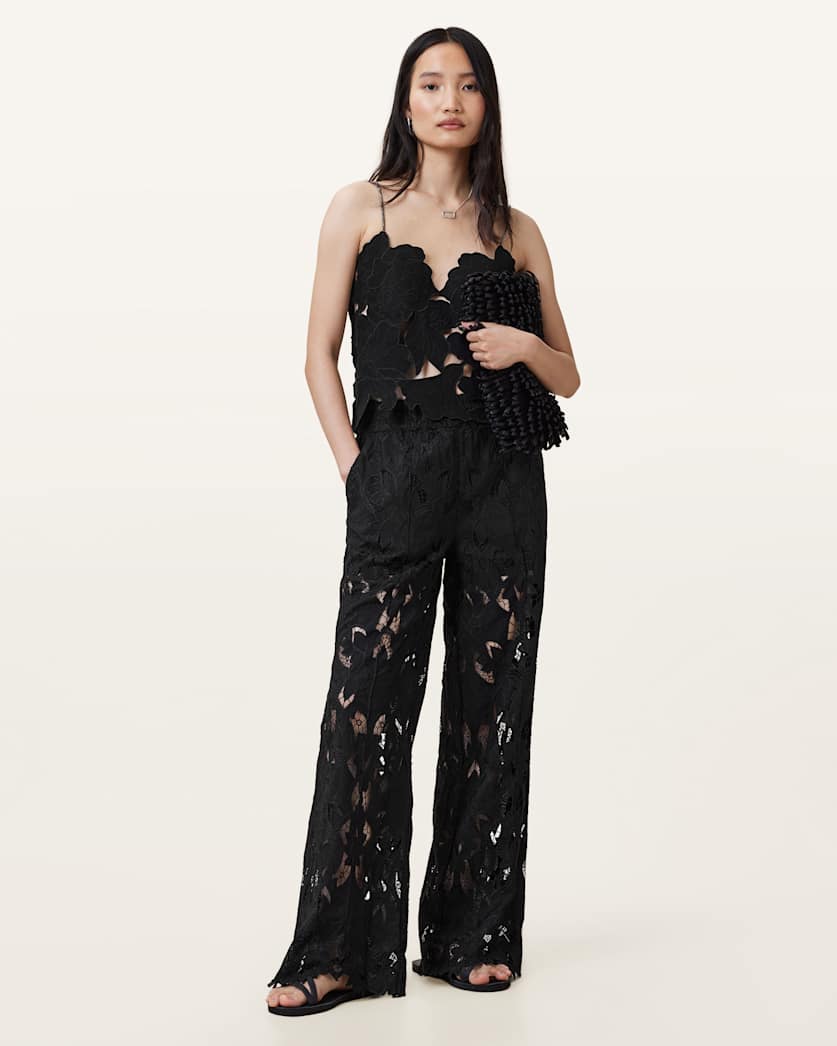 Charli Embroidered Straight Fit Trousers