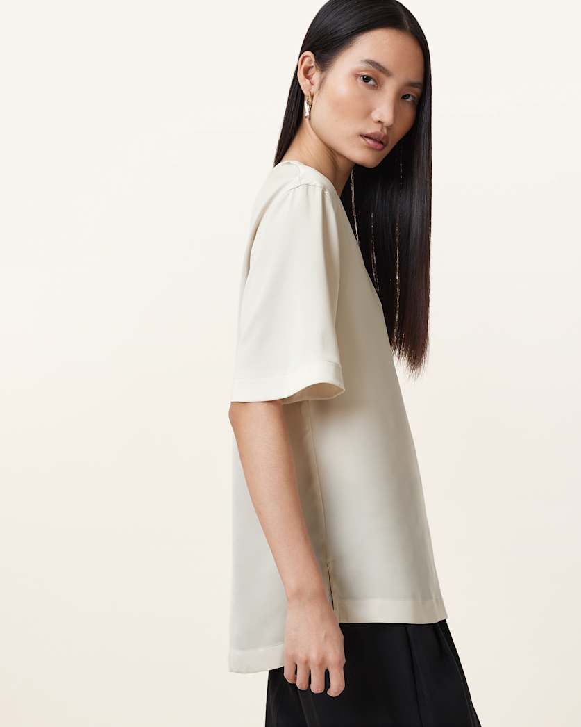 Amelie Satin Relaxed Fit T-Shirt