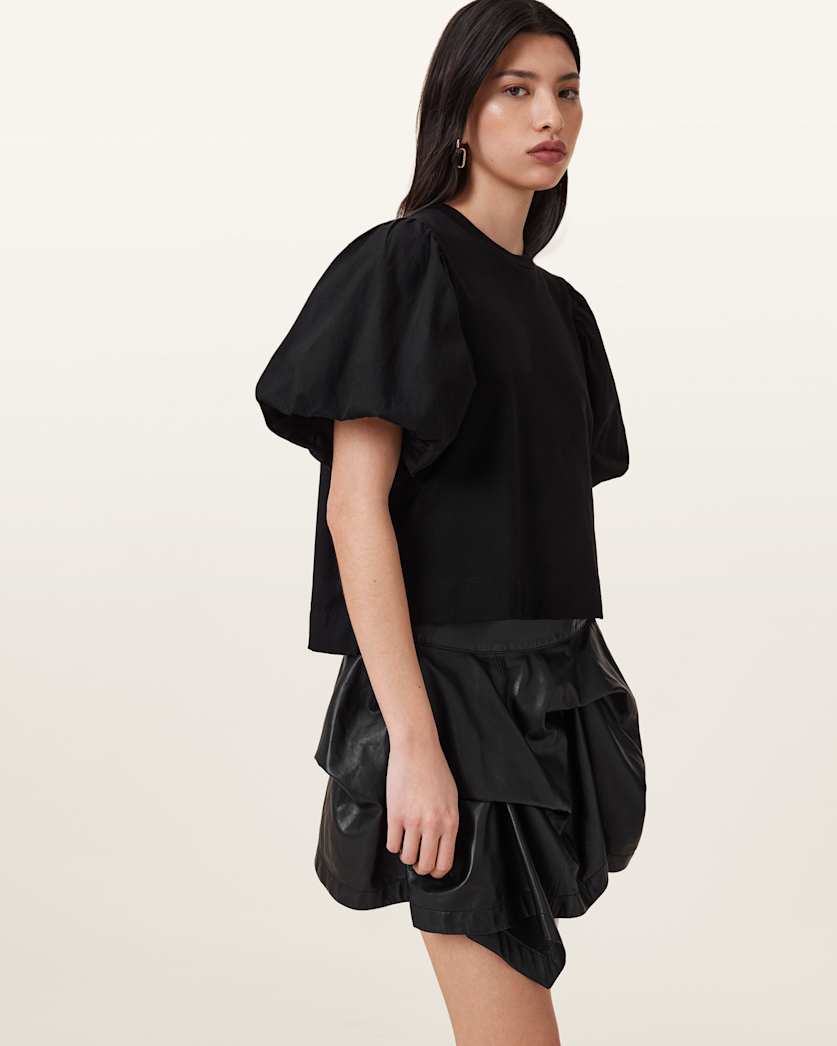 Hitch Leather Mini Skirt