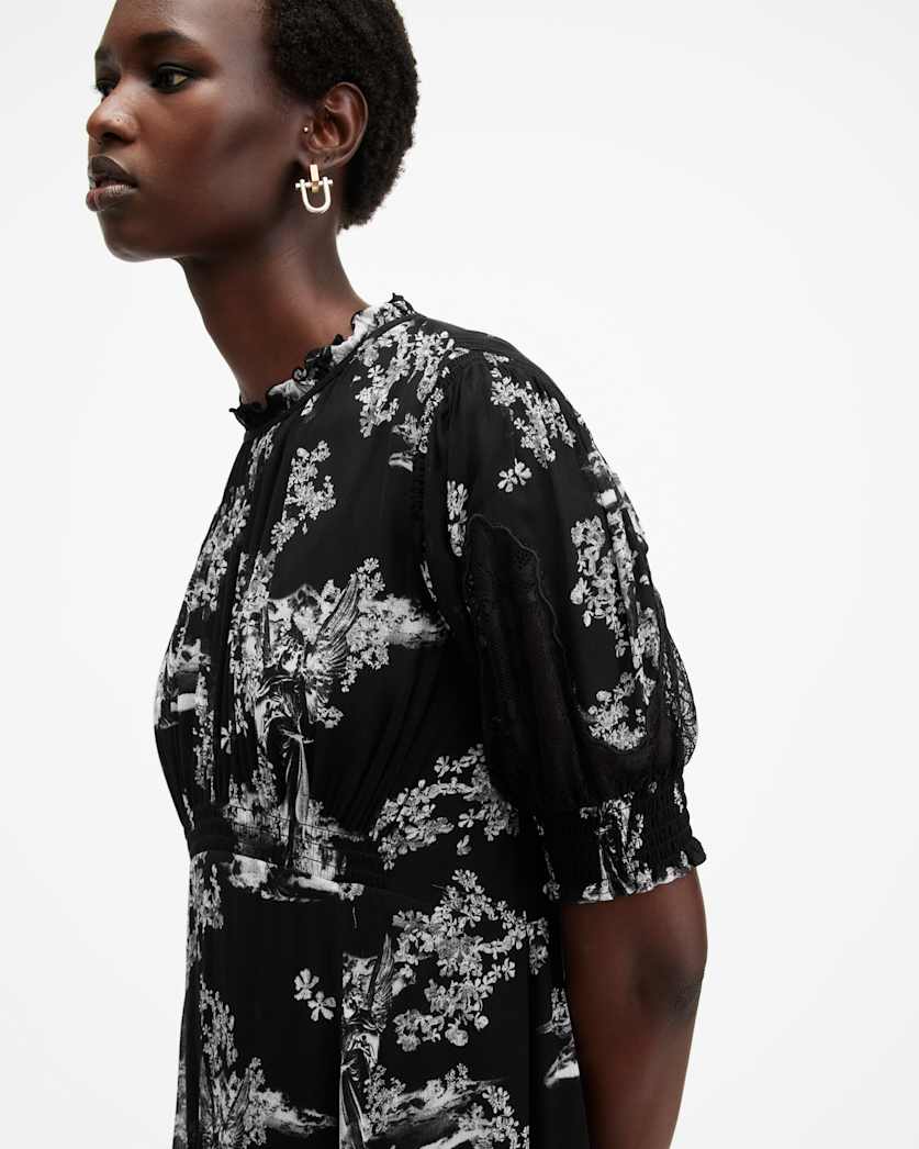 Laverna Floral Lace Trim Maxi Dress