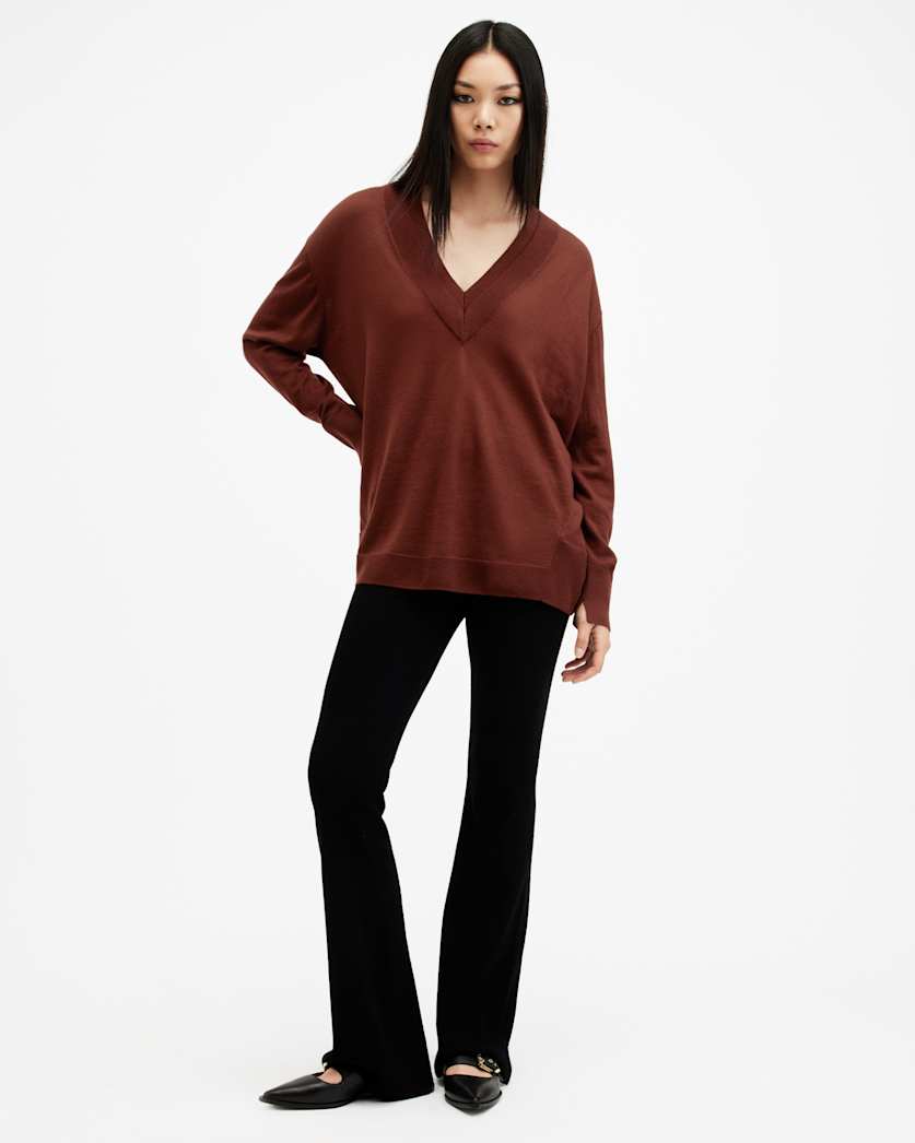 Bern Merino Wool V-Neck Jumper