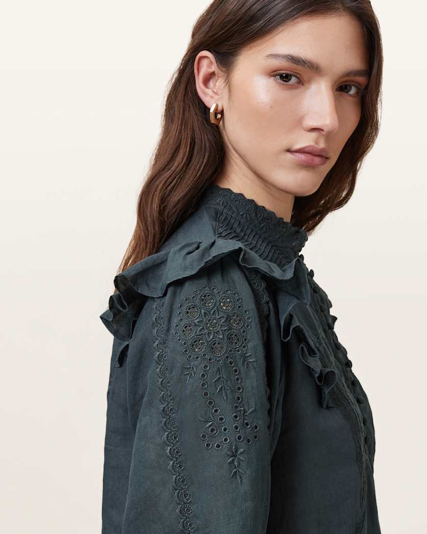 Heather Lace Trim Top
