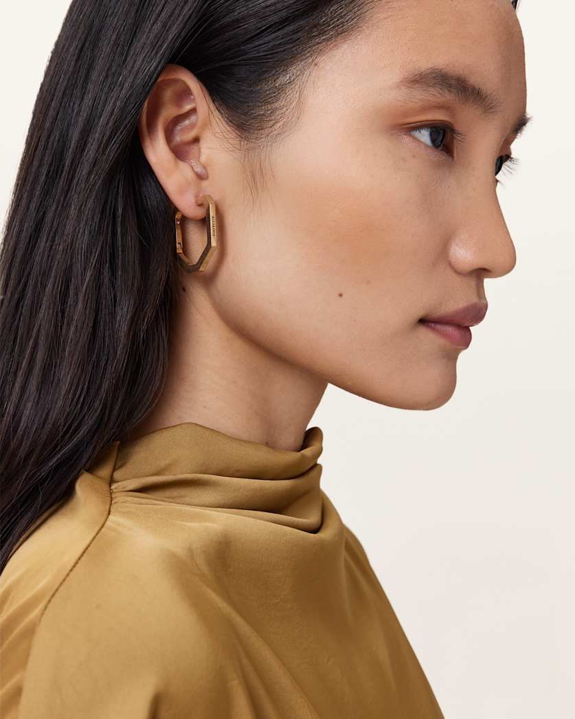 Stella Hex Hoop Earrings