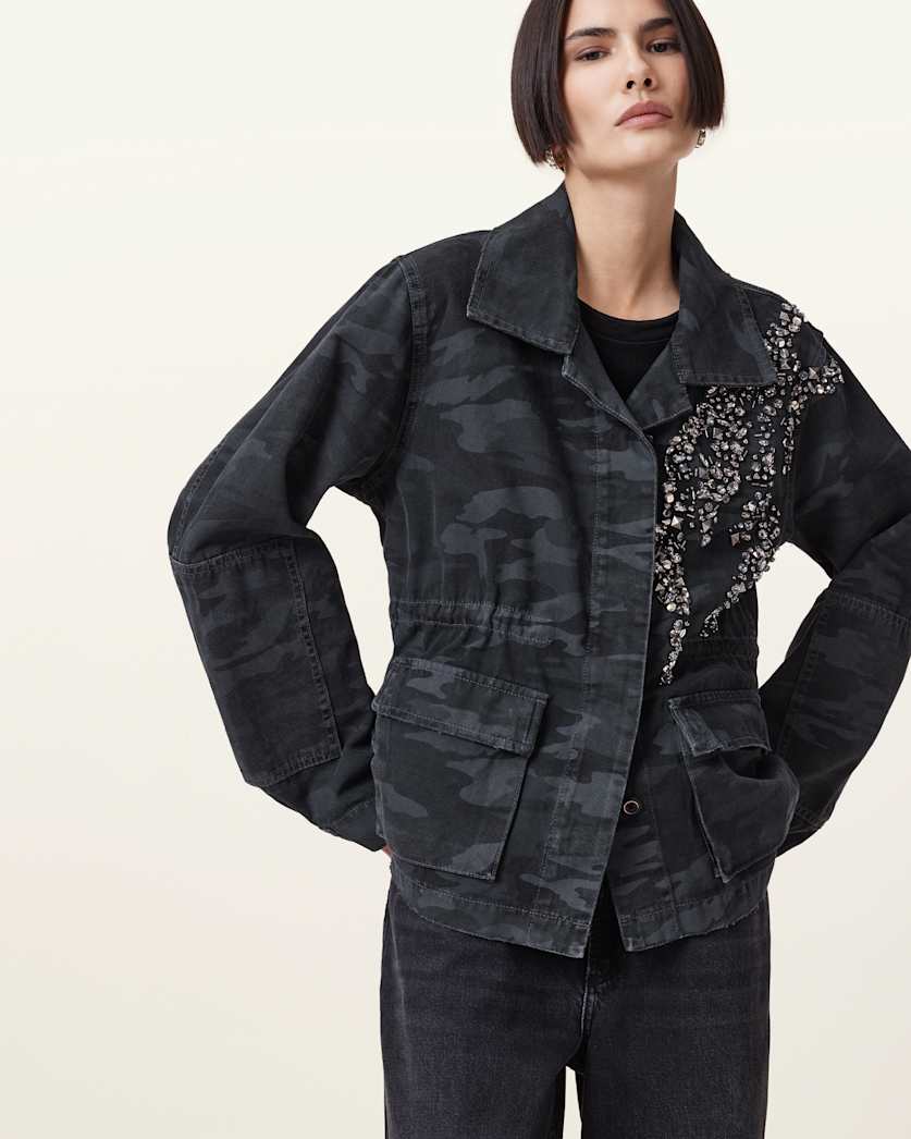Finch Camouflage Denim Jacket