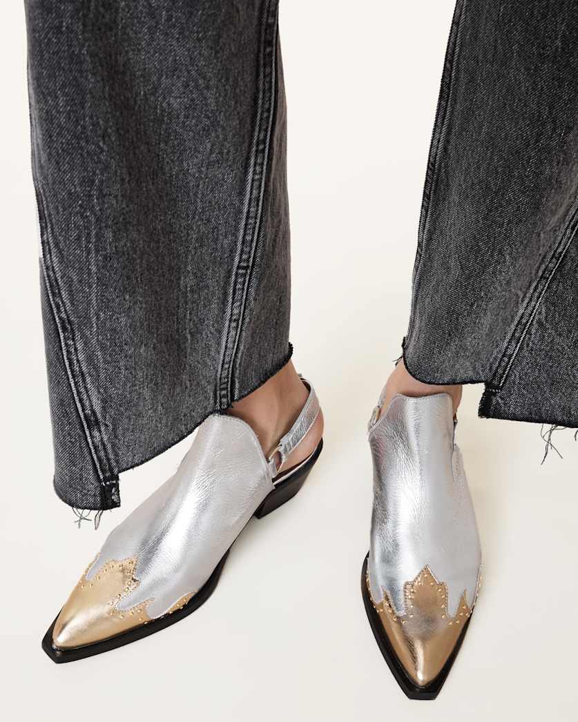 Desola Leather Western Mules