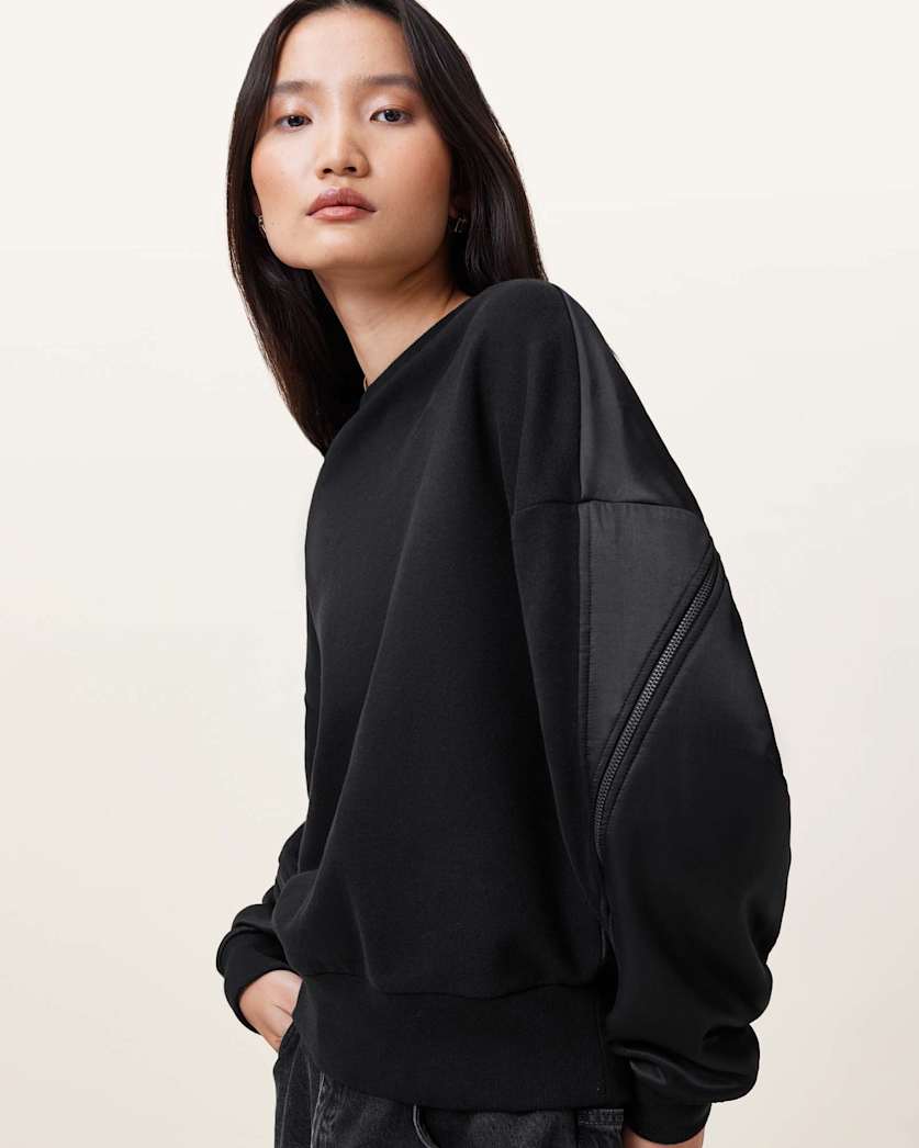 Peggy Zip Sleeve Relaxed Fit Sweatshirt