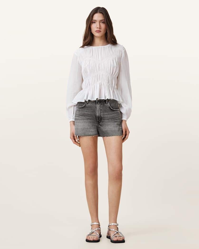 Tate High Rise Denim Shorts