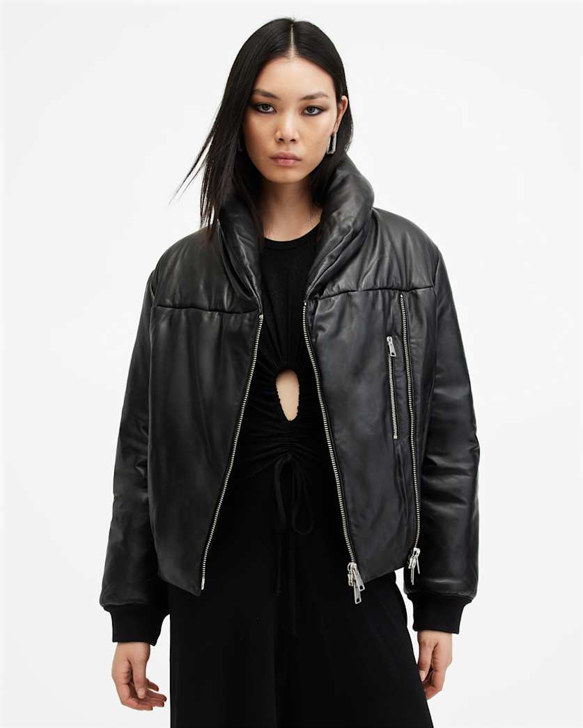 Lauren Leather Puffer Jacket