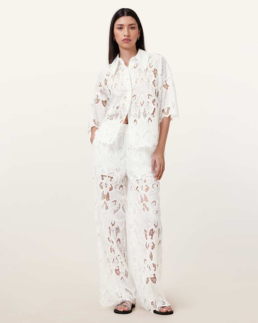 Charli Embroidered Straight Fit Trousers