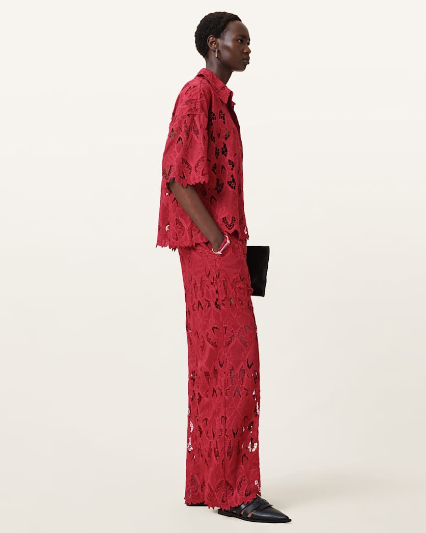 Charli Embroidered Straight Fit Trousers