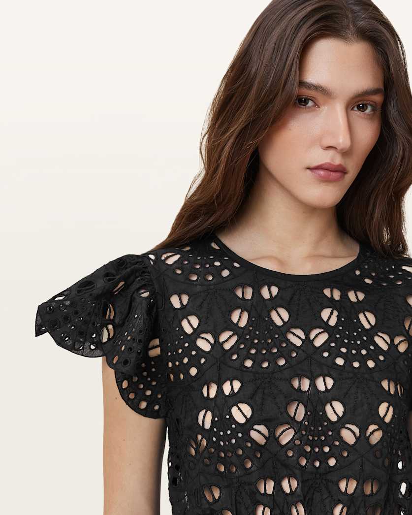Meadow Embroidered Short Sleeve Top