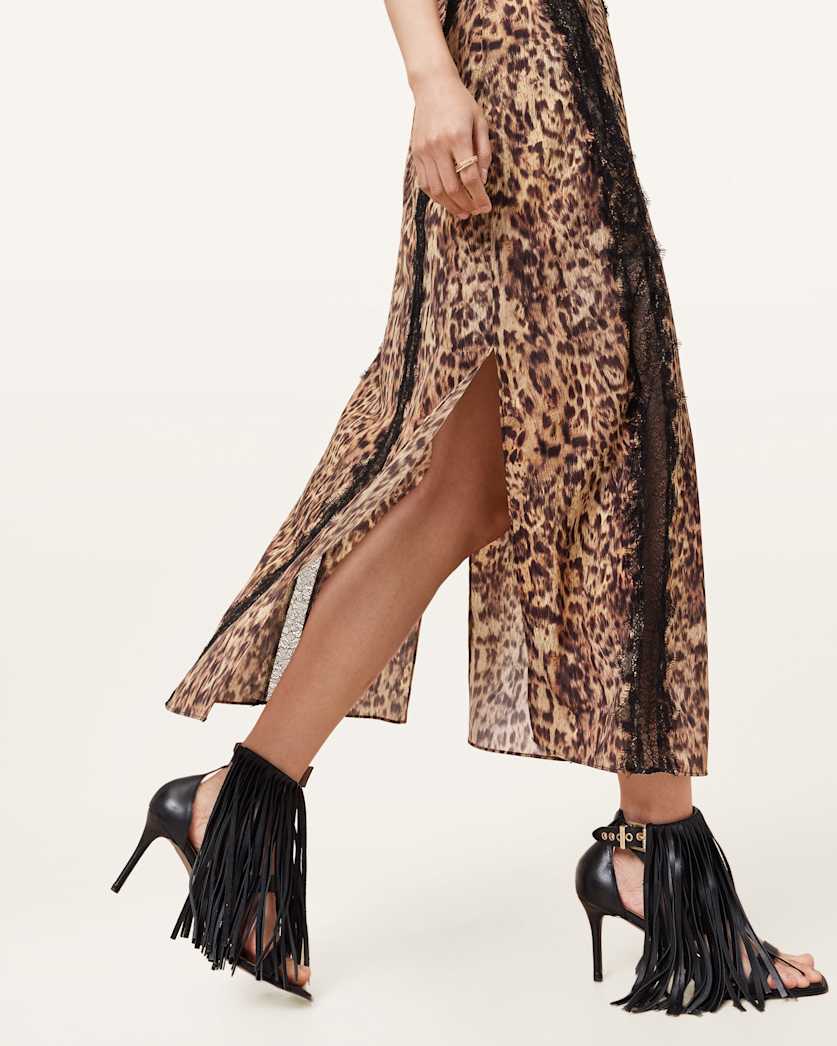 Melia Leopard Print Maxi Dress
