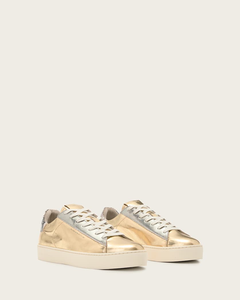 Shana Low Top Metallic Leather Trainers
