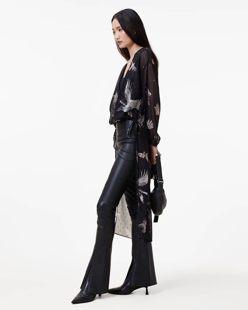 Avala Printed Draped Top