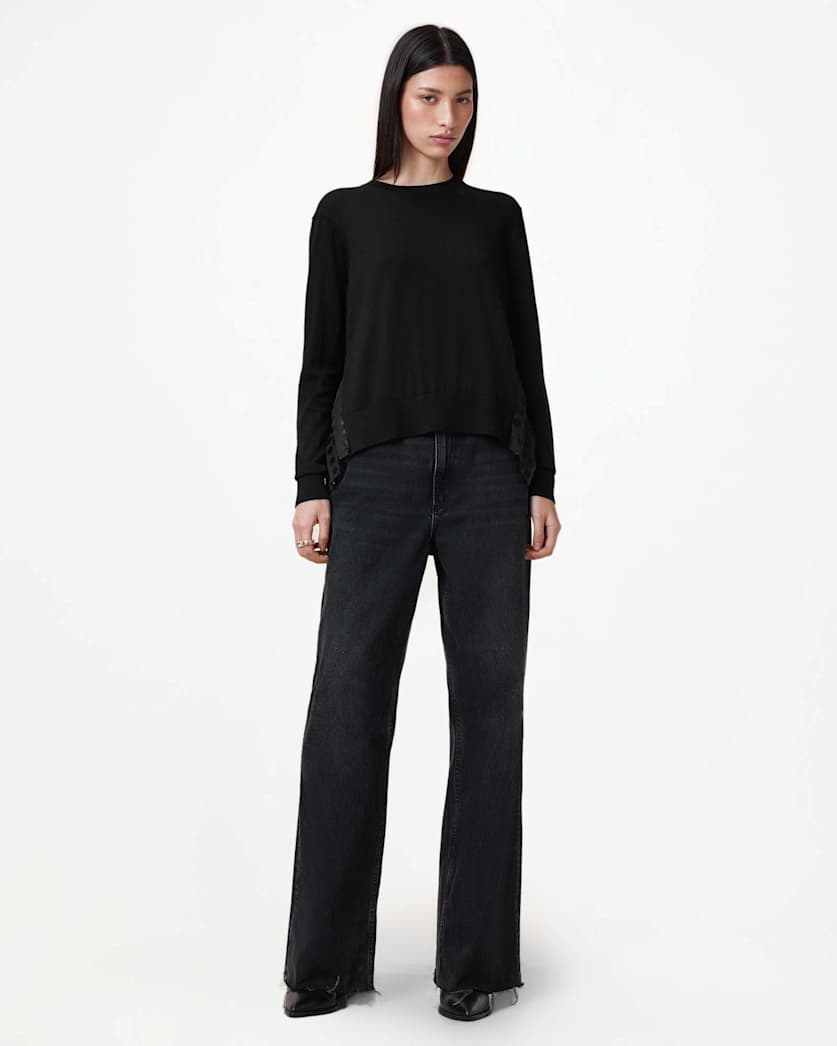 Dott Relaxed Fit Mesh Panel Jumper