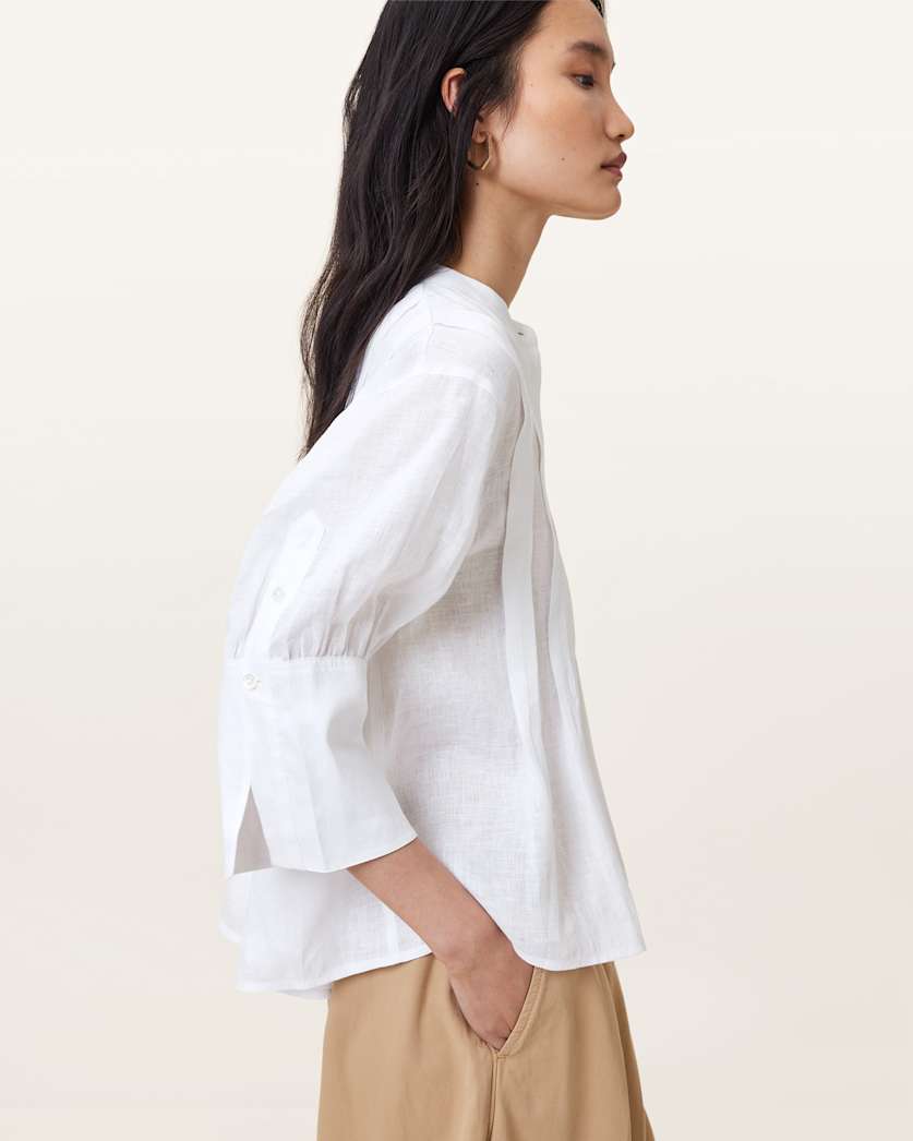 Inara Pleated Linen Shirt