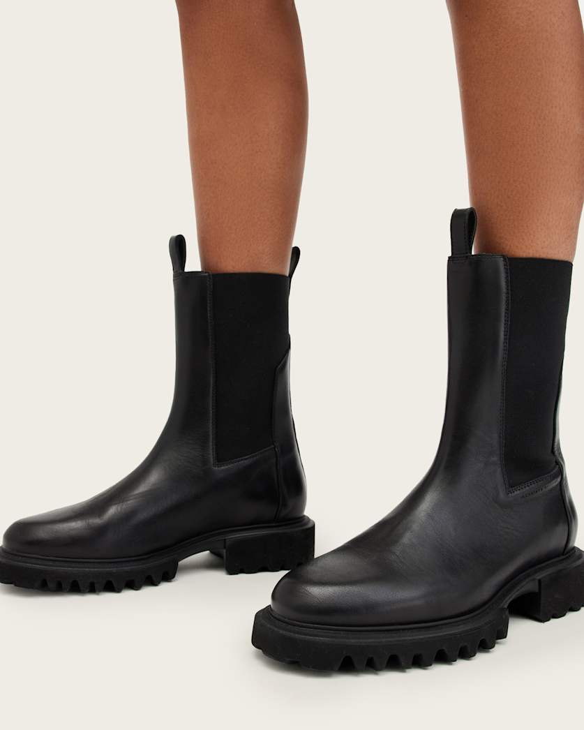 Hallie Leather Ankle Boots
