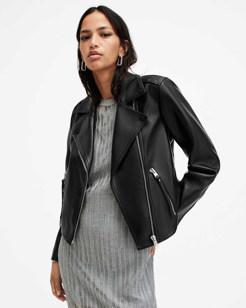 Dalby Slim Fit Faux Biker Jacket