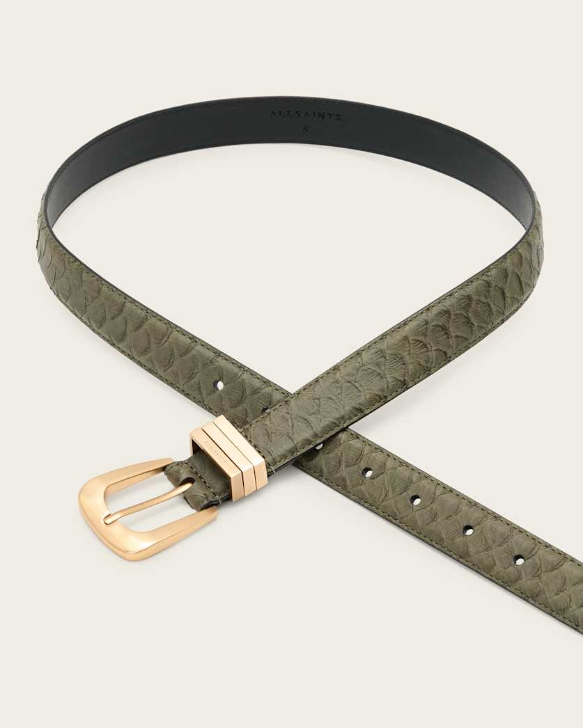 Nikita Snake Effect Leather Belt