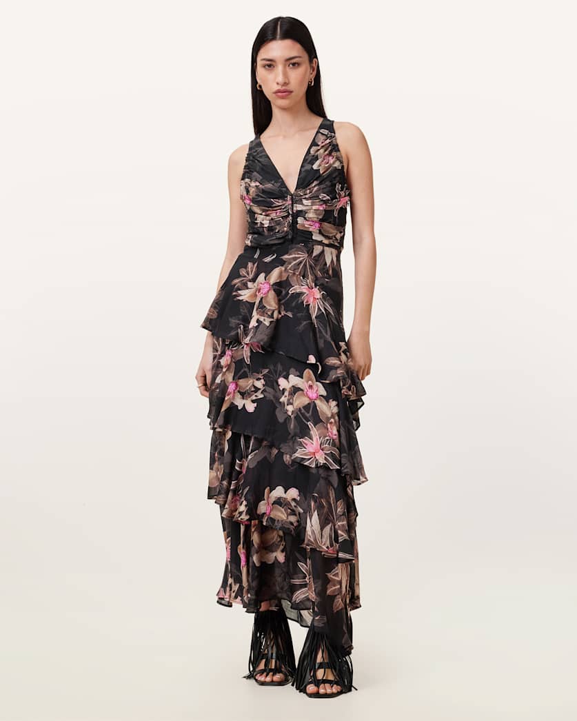 Cali Floral Print Maxi Dress