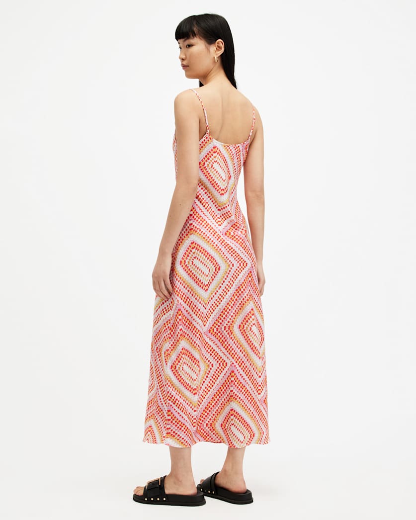 Bryony Luisa Print Midi Slip Dress