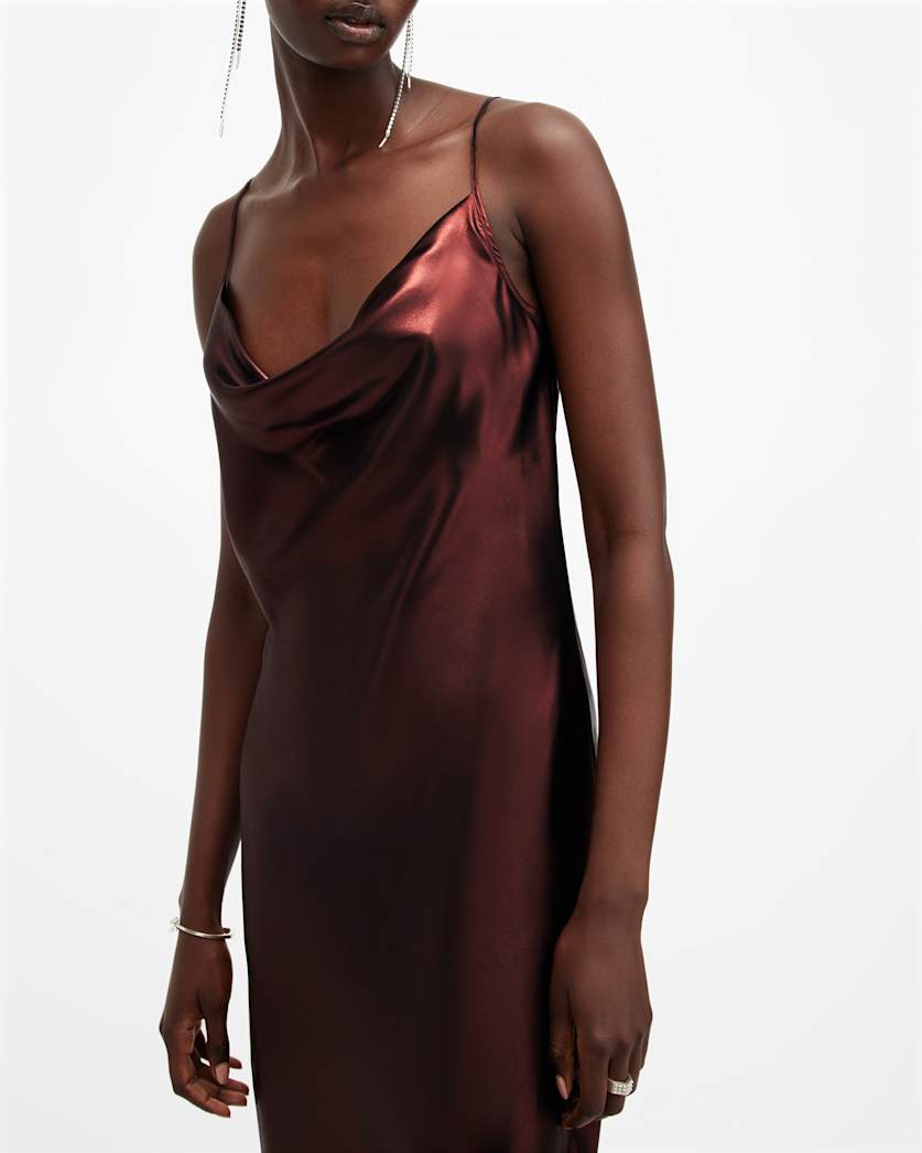 Hadley Metallic Midi Slip Dress