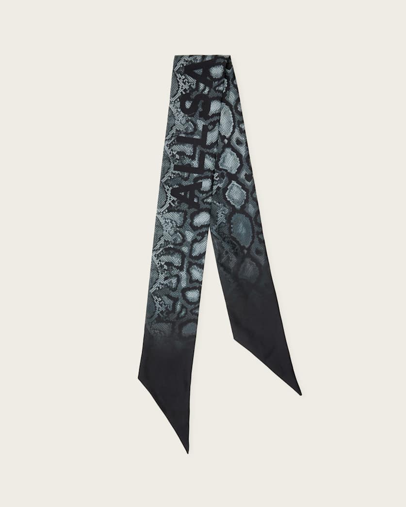 Flow Snake Print Logo Headscarf