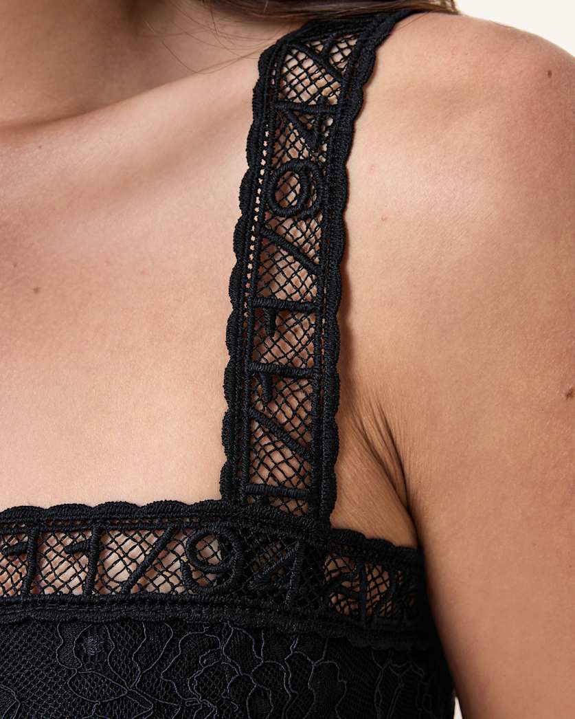 Vera Black Lace Bodysuit