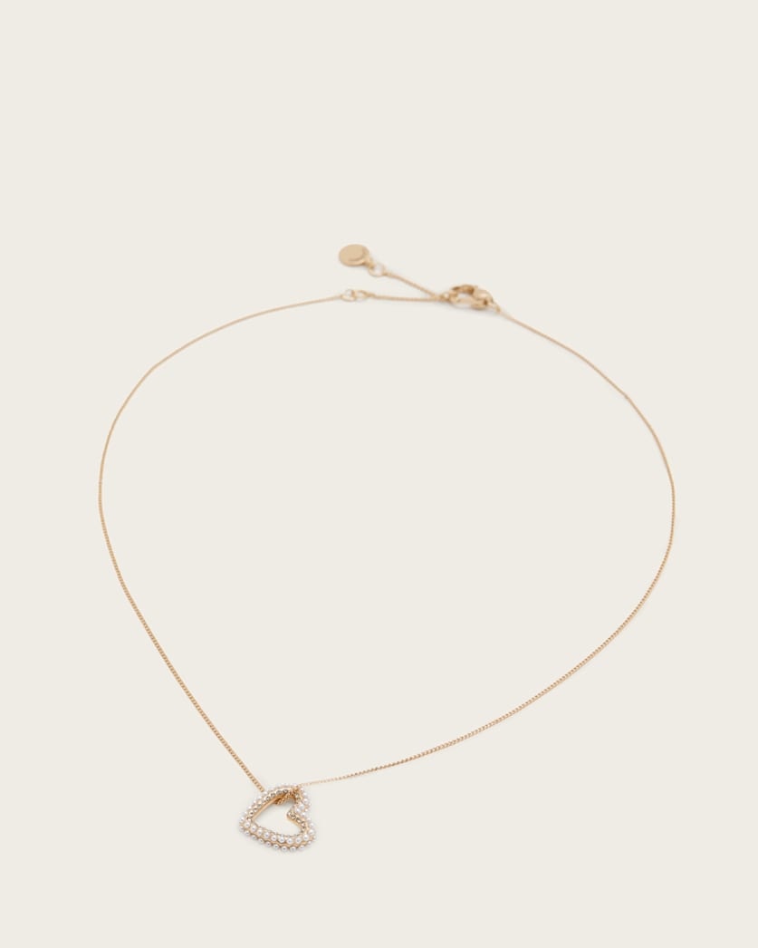 Vida Beaded Heart Pendant Necklace