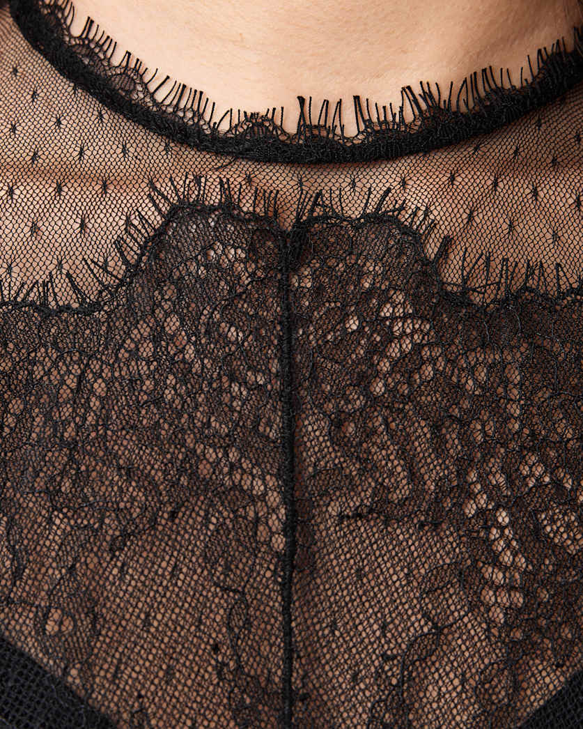 Clara Lace Trim Midi Dress