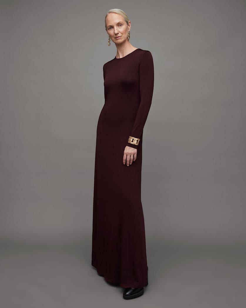 Katlyn Long Sleeve Stretch Maxi Dress