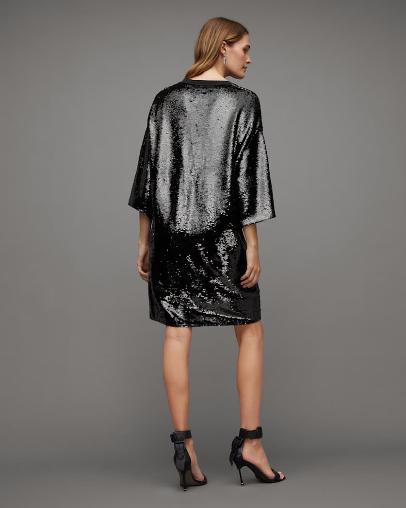 Opal Sparkle Sequin T-Shirt Mini Dress