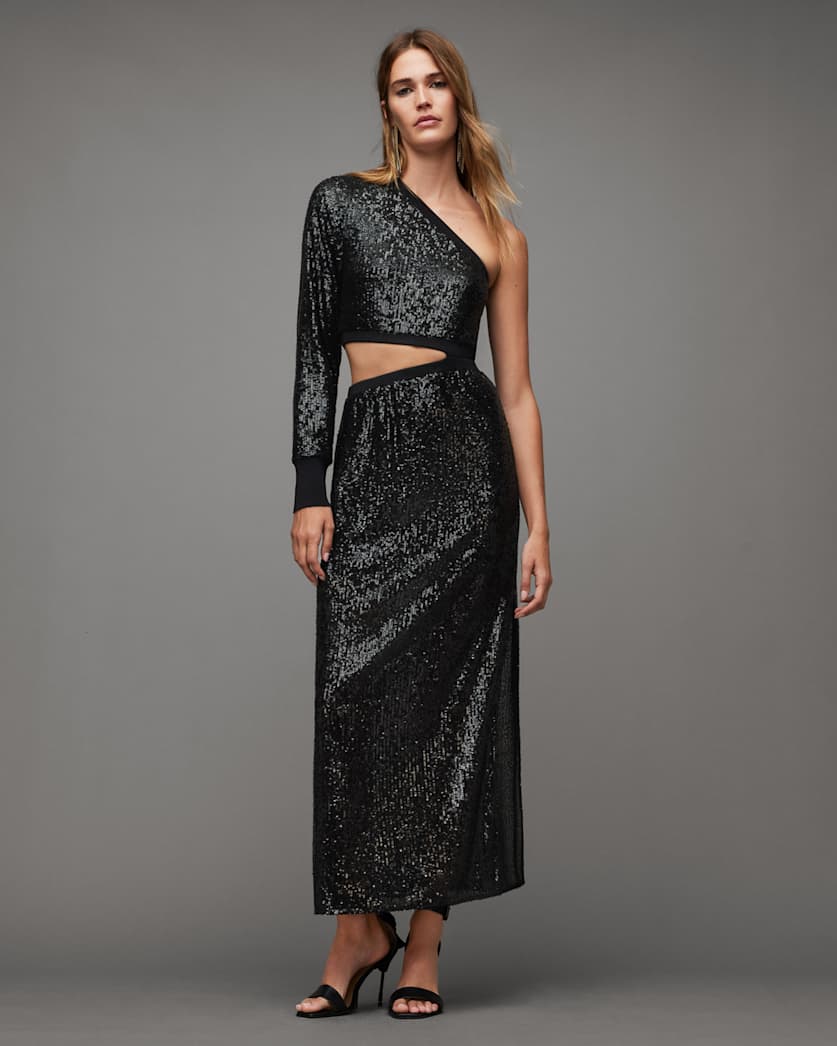 Daisy Topaz Sequin Cut Out Maxi Dress