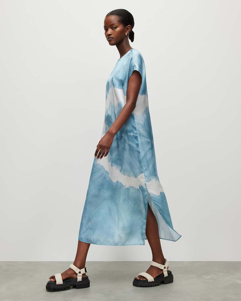 Etta Mariana Silk Blend Tie Dye Dress