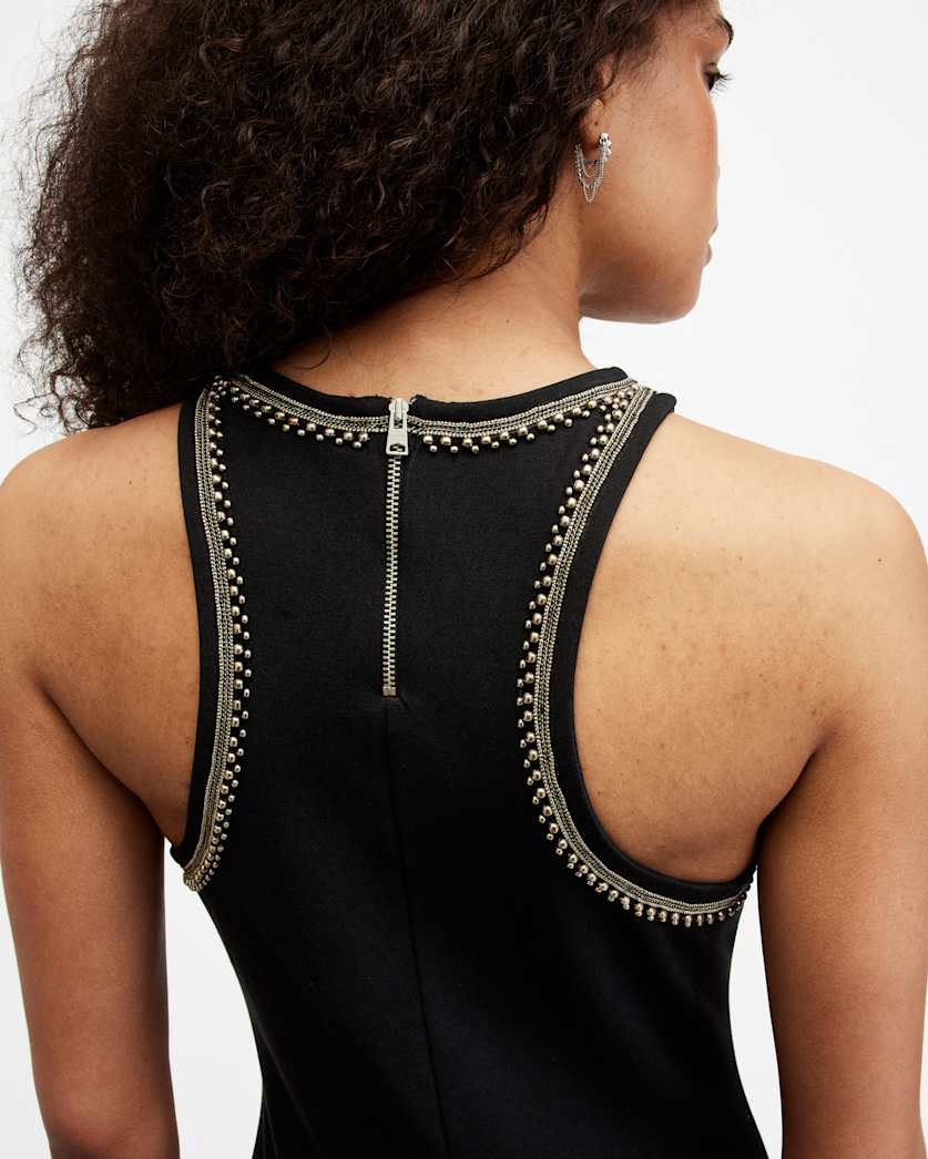 Cassidy Embellished Trim Midi Dress