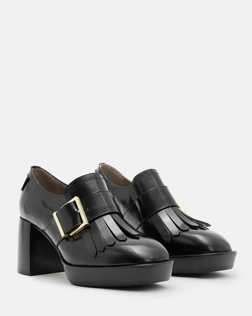 Zia Heeled Leather Loafers