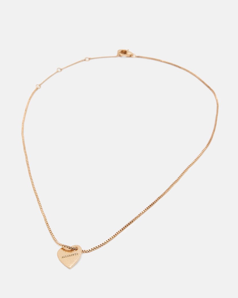 Heart Gold-Tone Logo Necklace
