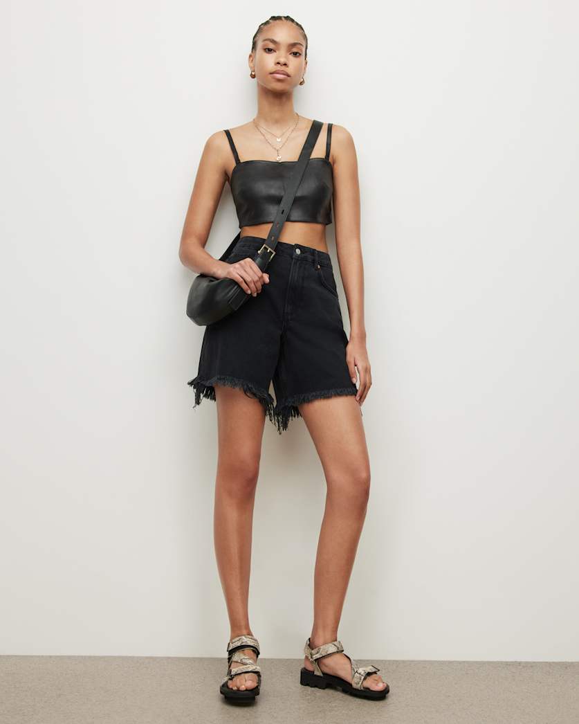 Betsy Leather Bandeau Top