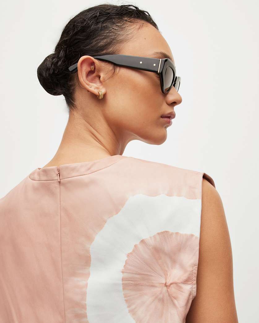 Mika Leather Tie Dye Relaxed Mini Dress