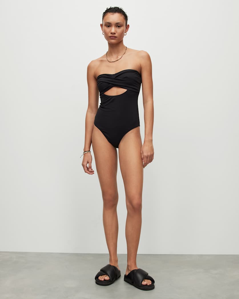 Tatum Cut-Out Strapless Swimsuit