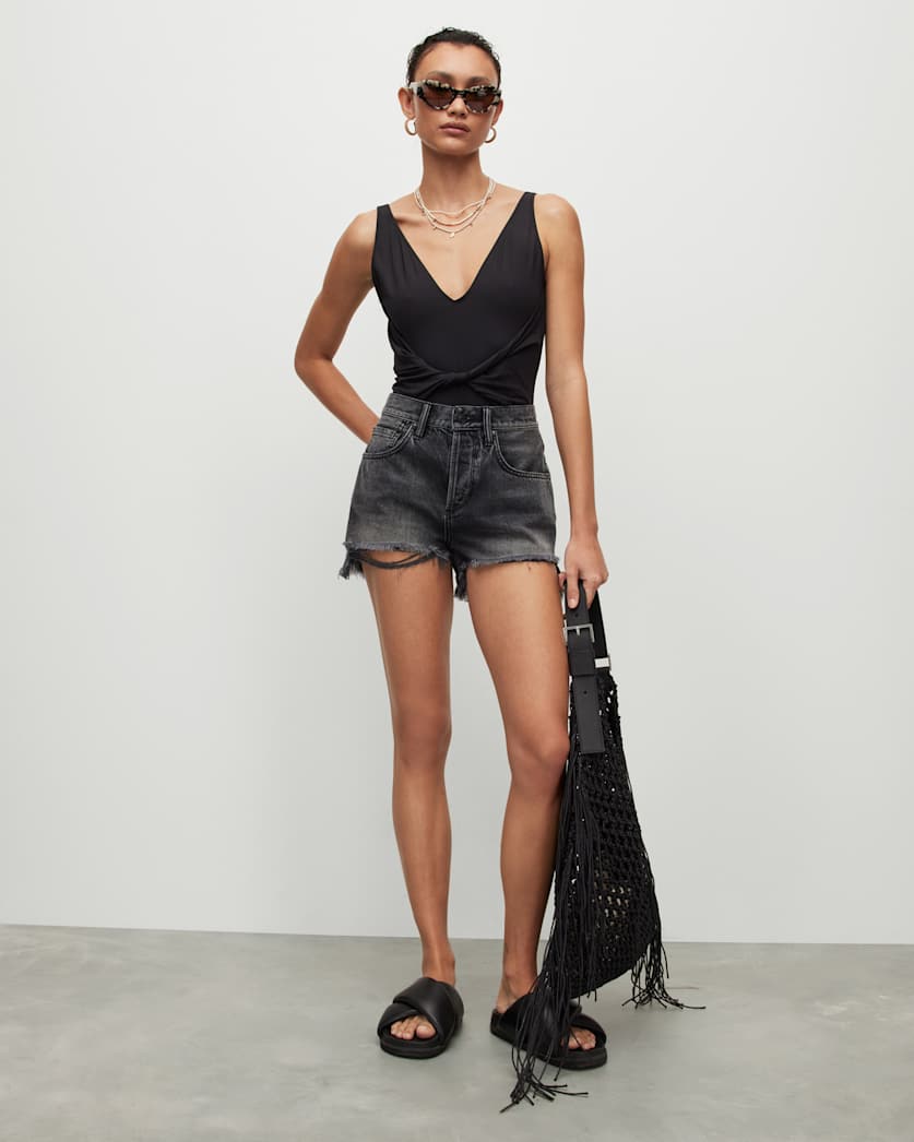 Georgia V-Neck Twisted Waist Swimsuit