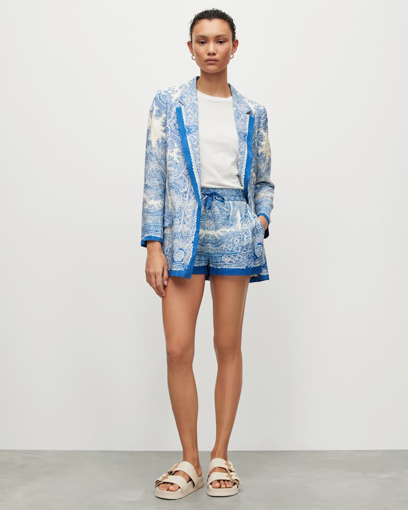 Aleida Rafaela Paisley Print Shorts