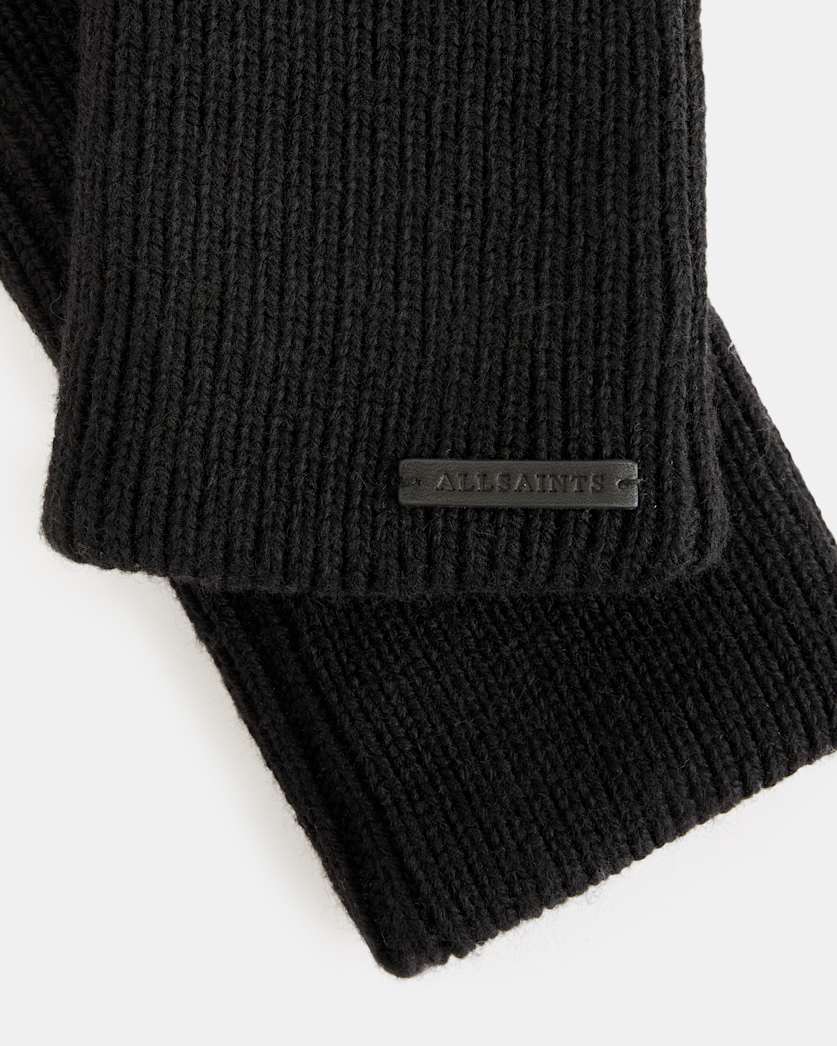 Zoya Extended Knitted Cuff Leather Gloves